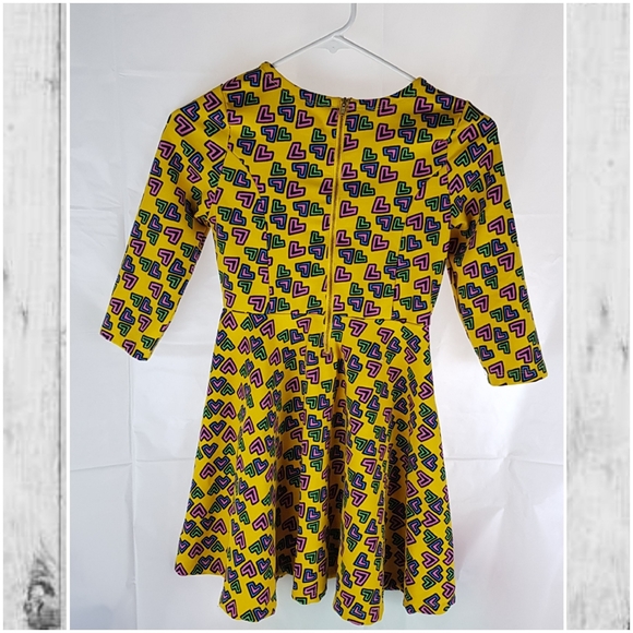 Fabkids dress yellow heart A line skater - Picture 1 of 5